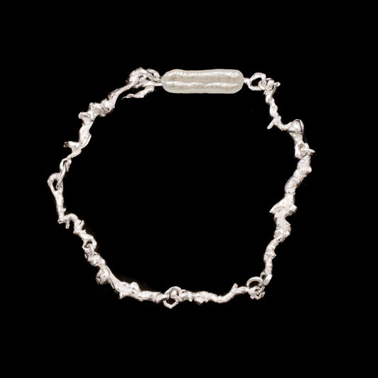 The Standard Curdled Bracelet with Pearl