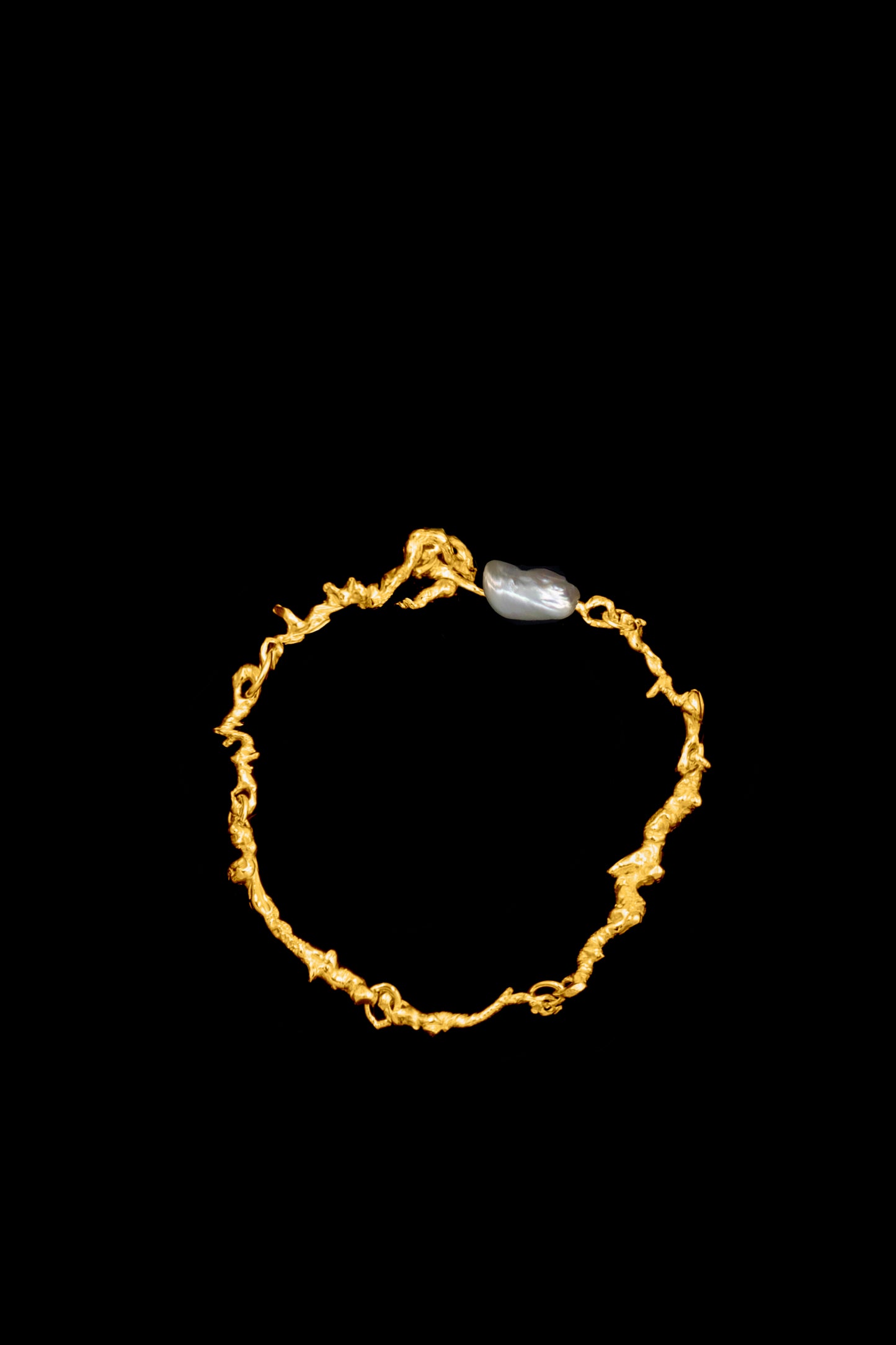 The Standard Curdled Bracelet with Pearl