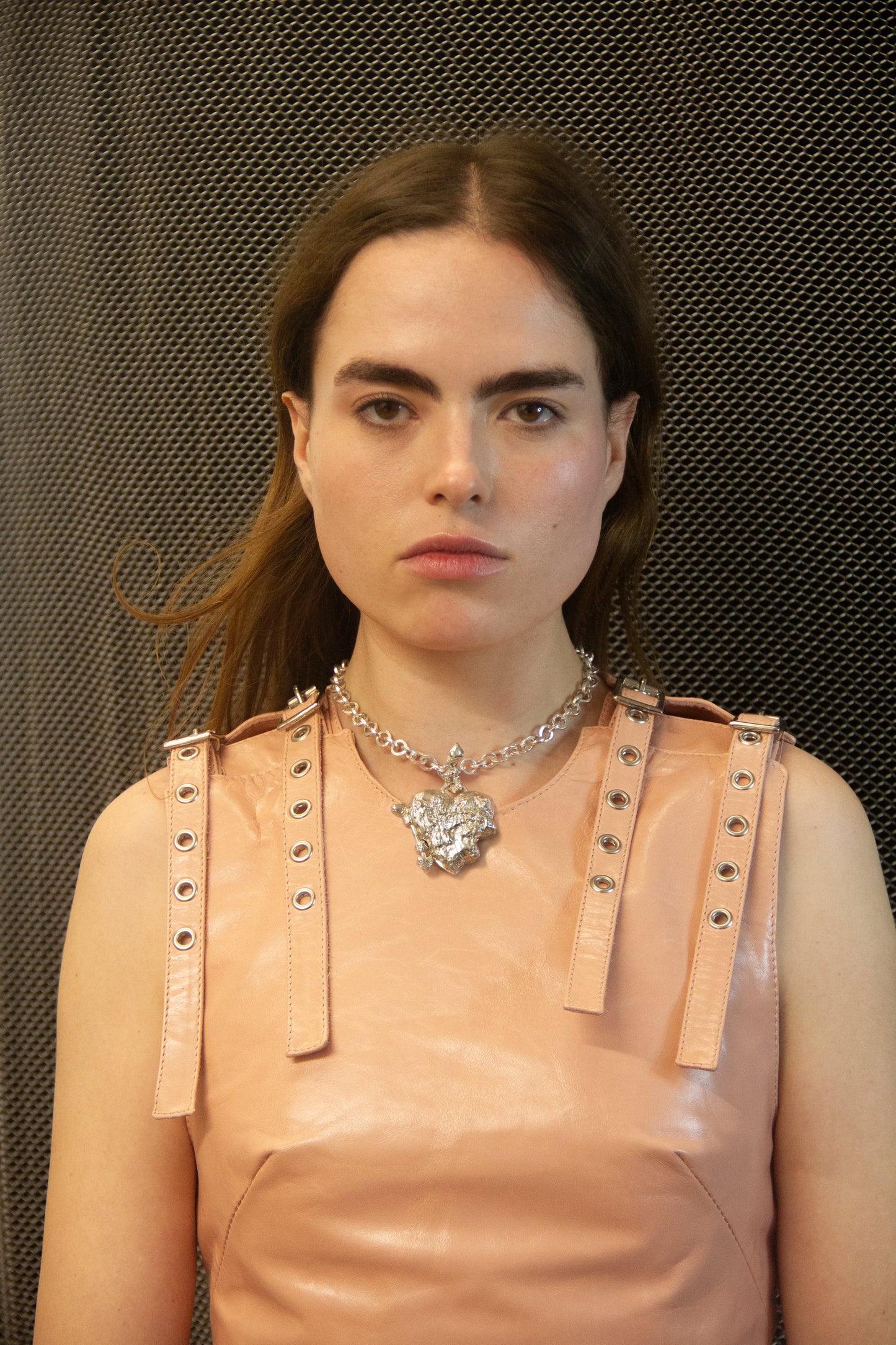 Large Heart Locket on Chainmaille