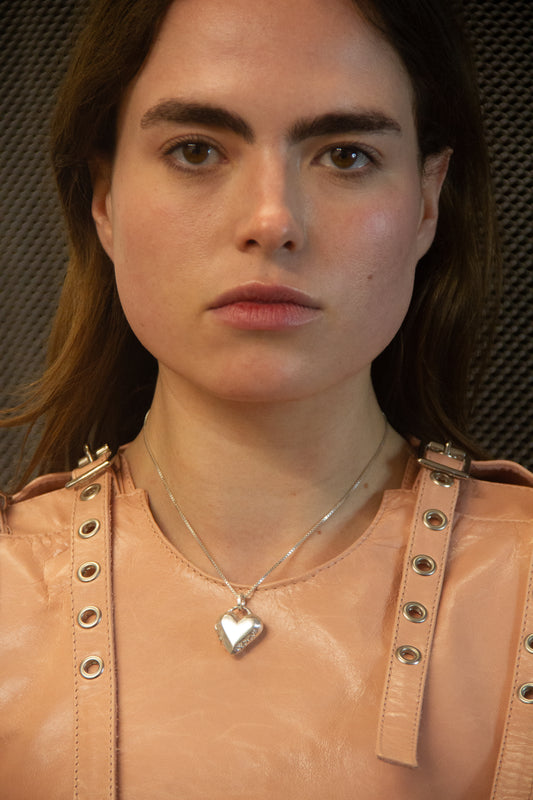 Small Naked Heart Locket: ideal for bespoke engraving