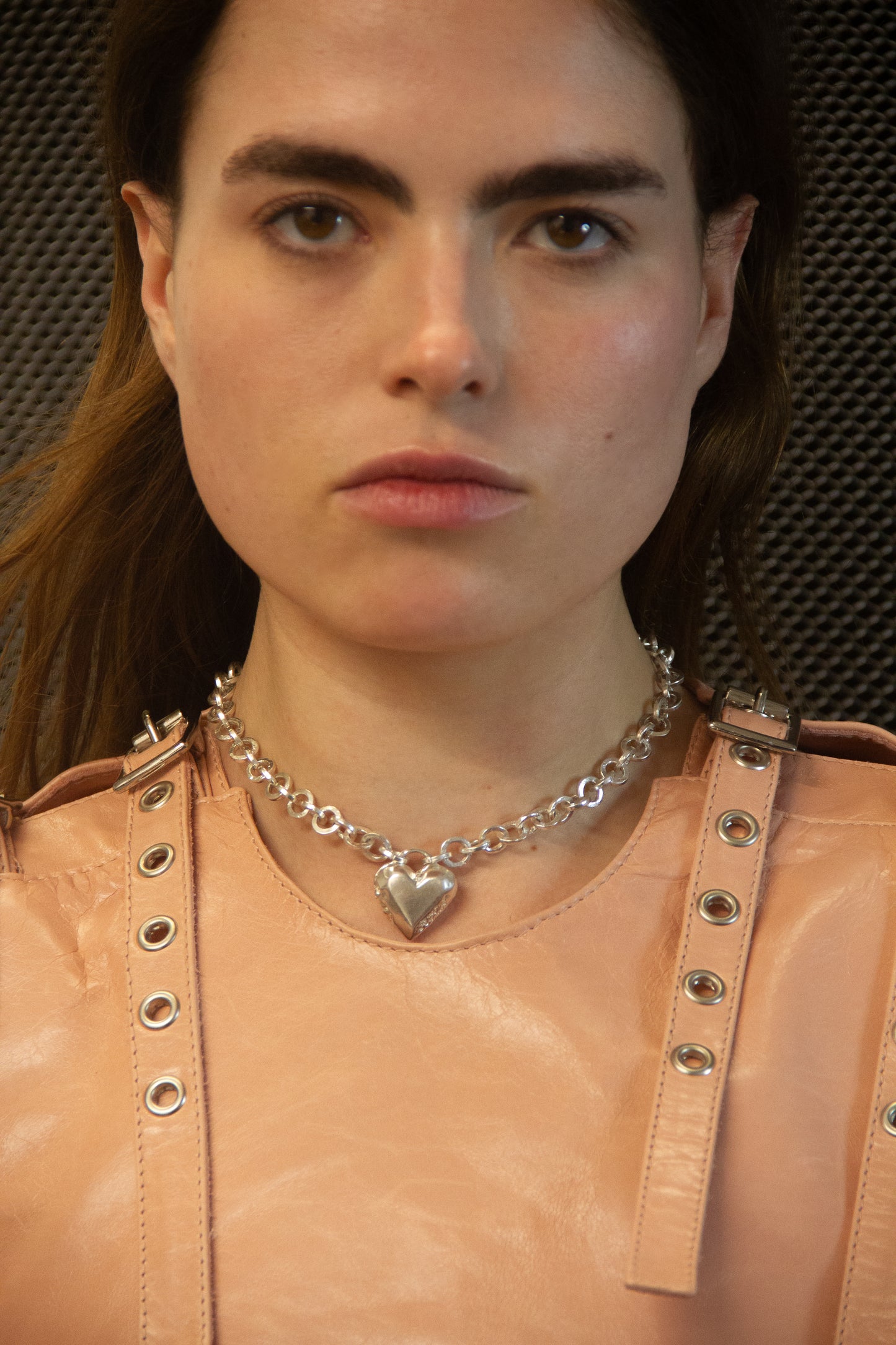 Small Heart Locket on Chainmaille