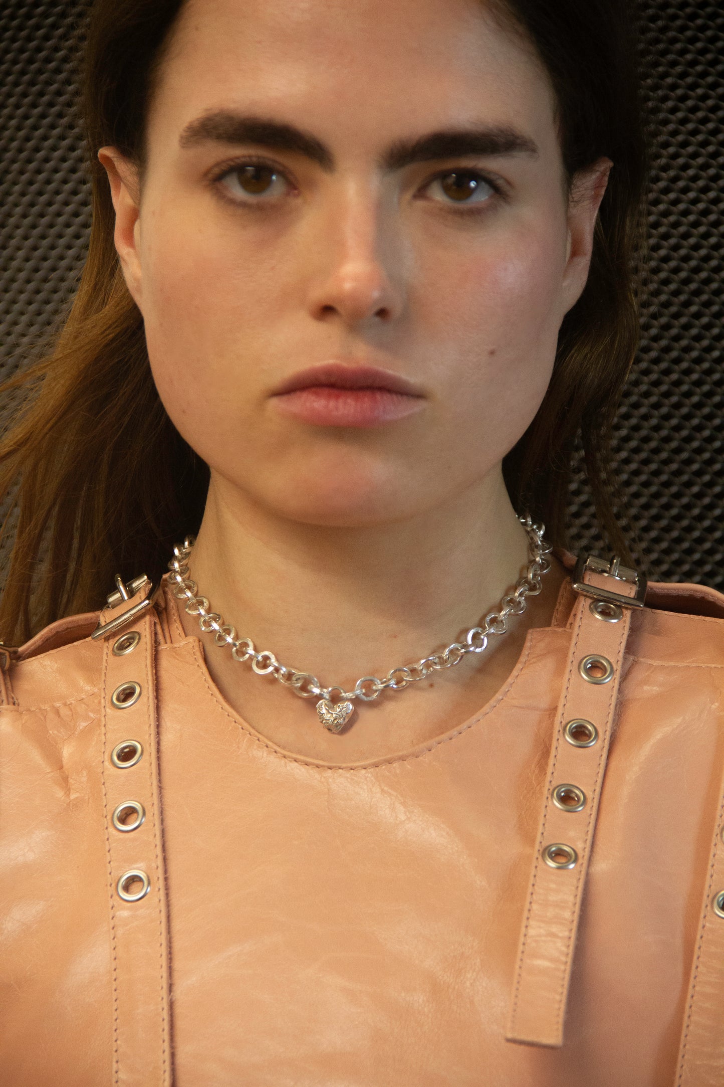 Tiny Heart Locket on Chainmaille